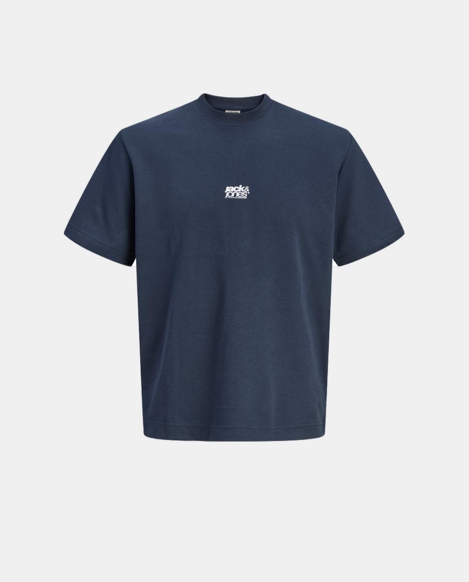 T-shirt de Manga Curta com Back Print Jack & Jones Azul-marinho-5