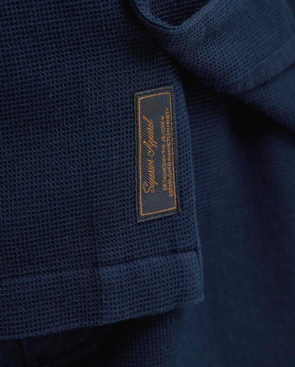 Camisa de niño con cuello resort de manga corta - Jack & Jones - Azul marino Azul marino-4