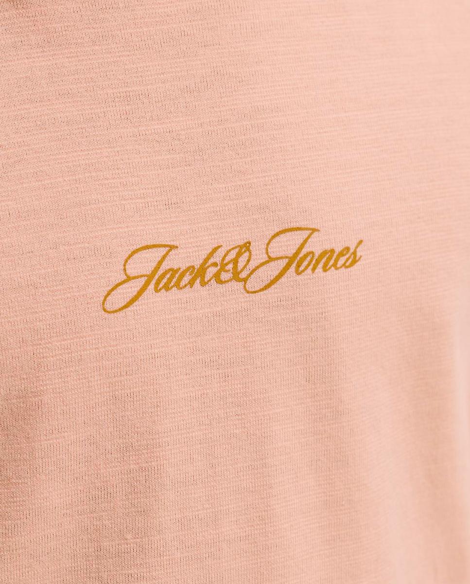 T-shirt de Manga Curta com Back Print Jack & Jones Rosa-3
