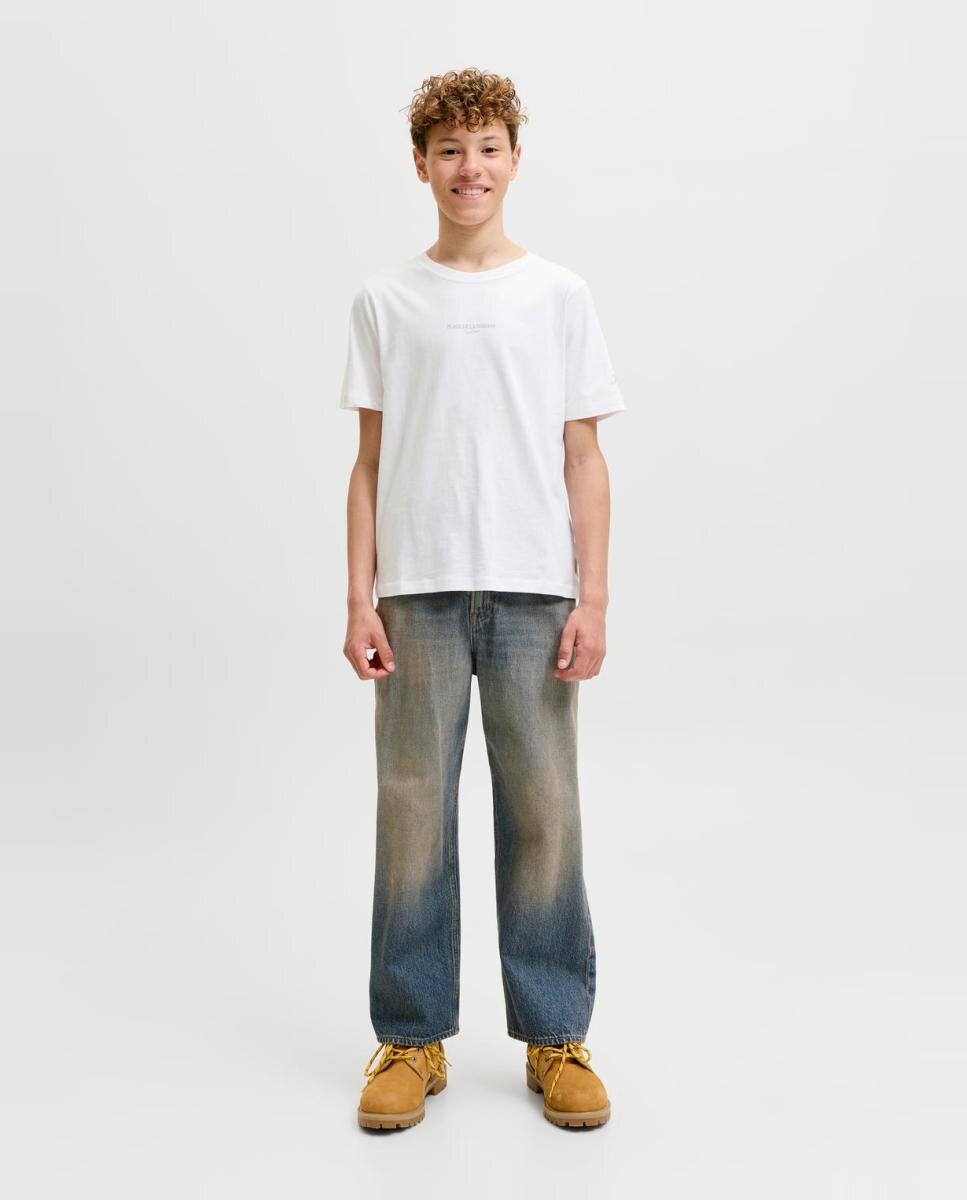 Camiseta de niño manga corta con back print - Jack & Jones - Blanco Blanco-5