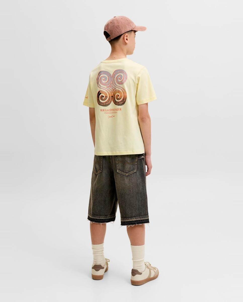 Camiseta de niño manga corta con back print - Jack & Jones - Amarillo Amarillo-3