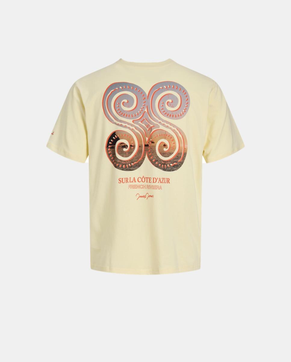 Camiseta de niño manga corta con back print - Jack & Jones - Amarillo Amarillo-8