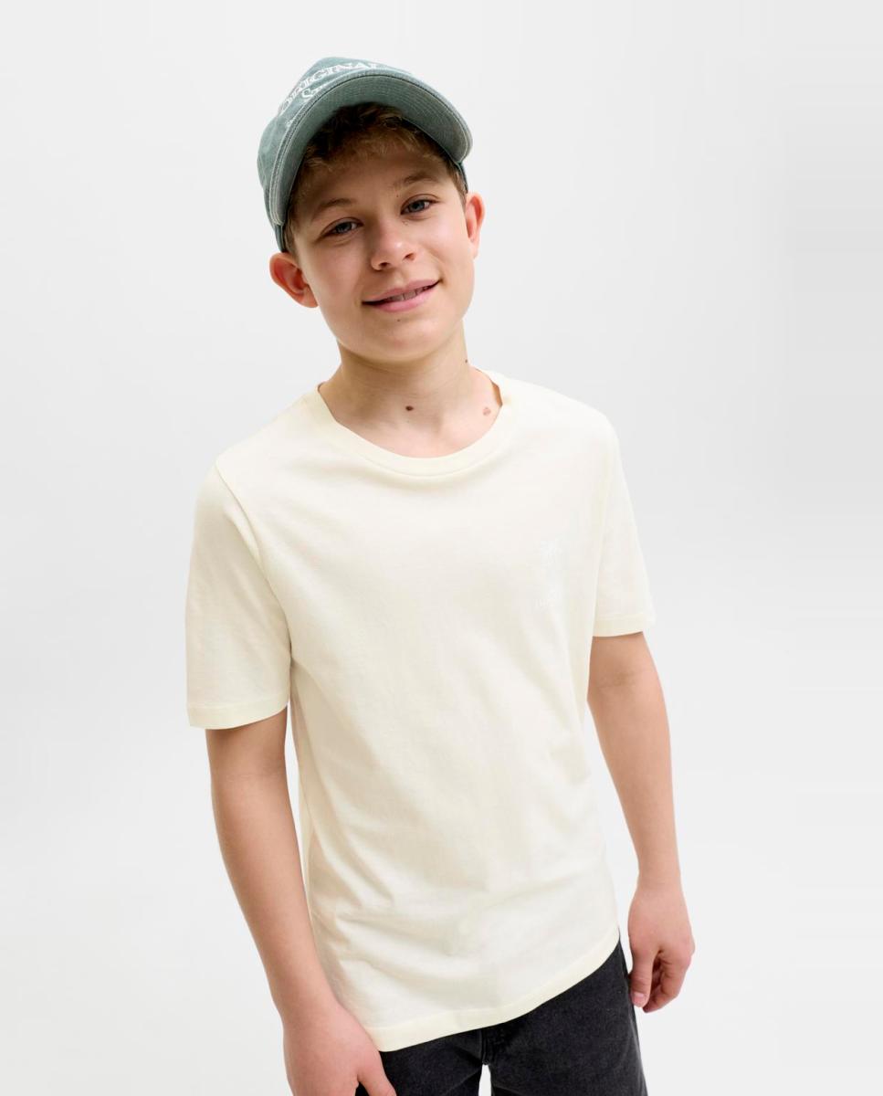 T-shirt de Manga Curta com Estampado Lateral Pequeno Jack & Jones Branco-3