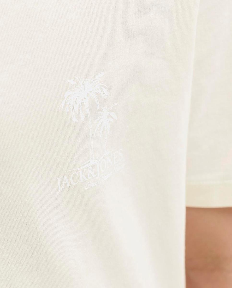 T-shirt de Manga Curta com Estampado Lateral Pequeno Jack & Jones Branco-4