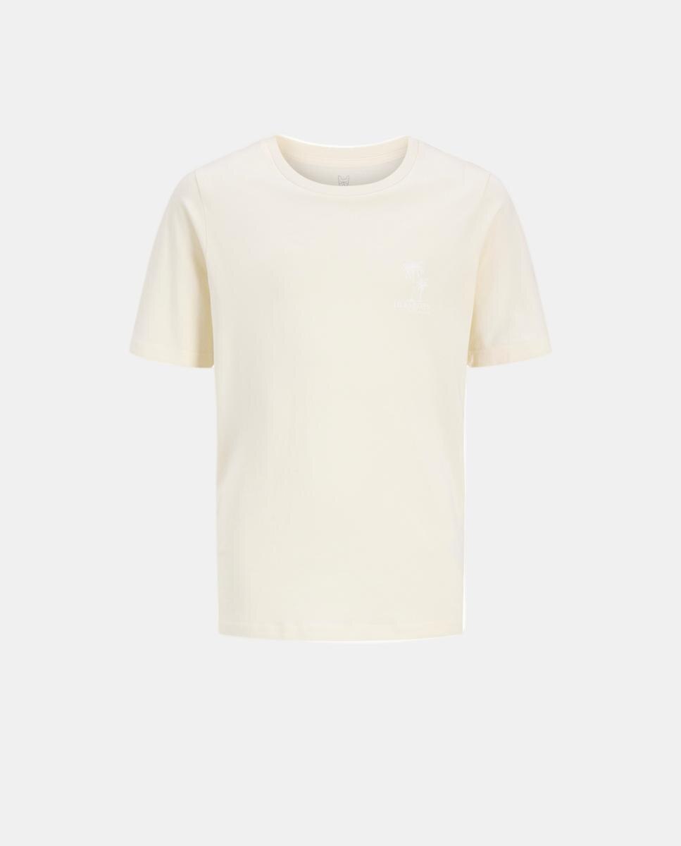 T-shirt de Manga Curta com Estampado Lateral Pequeno Jack & Jones Branco-5