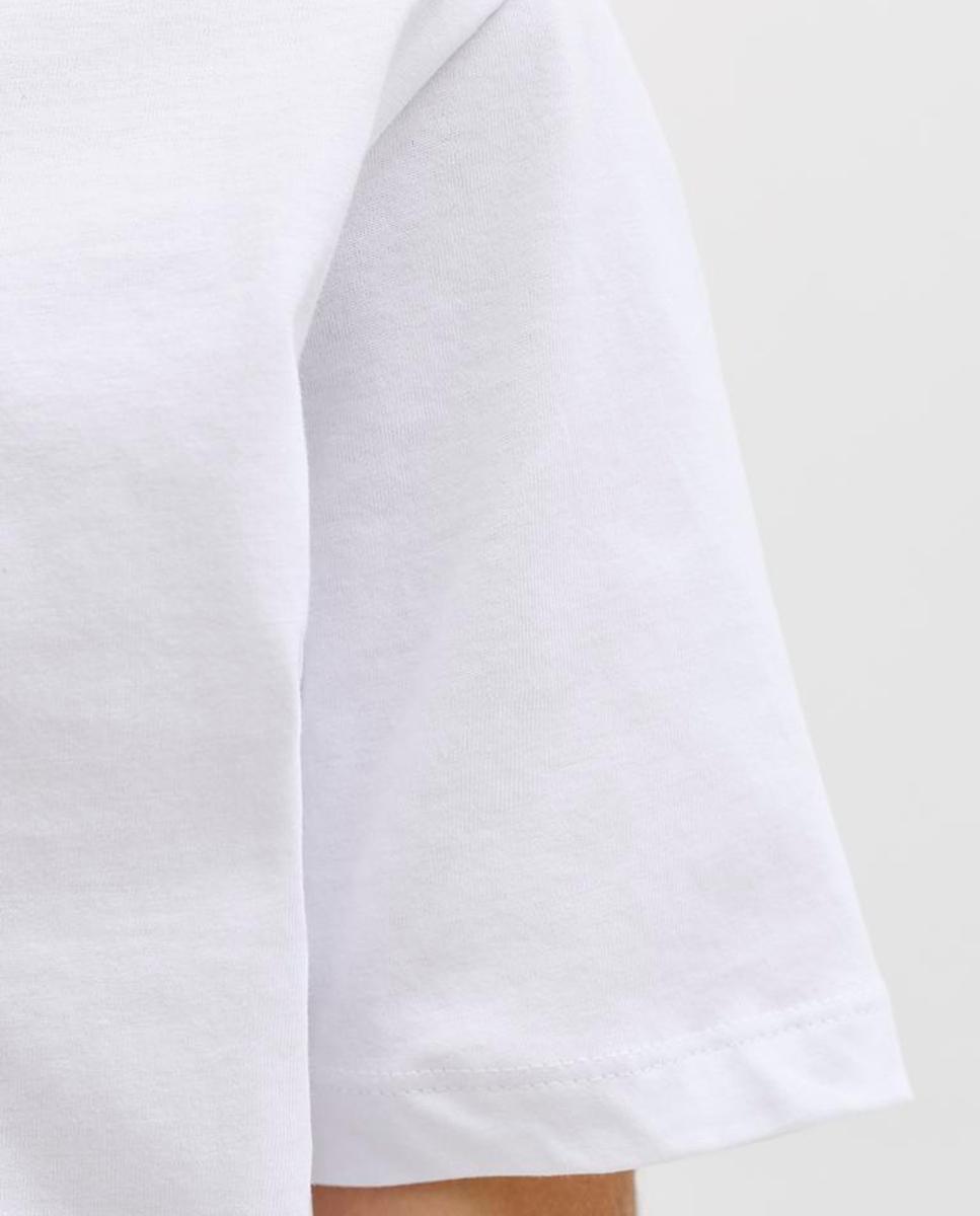 T-shirt de Manga Curta com Estampado à Frente Jack & Jones Branco-5