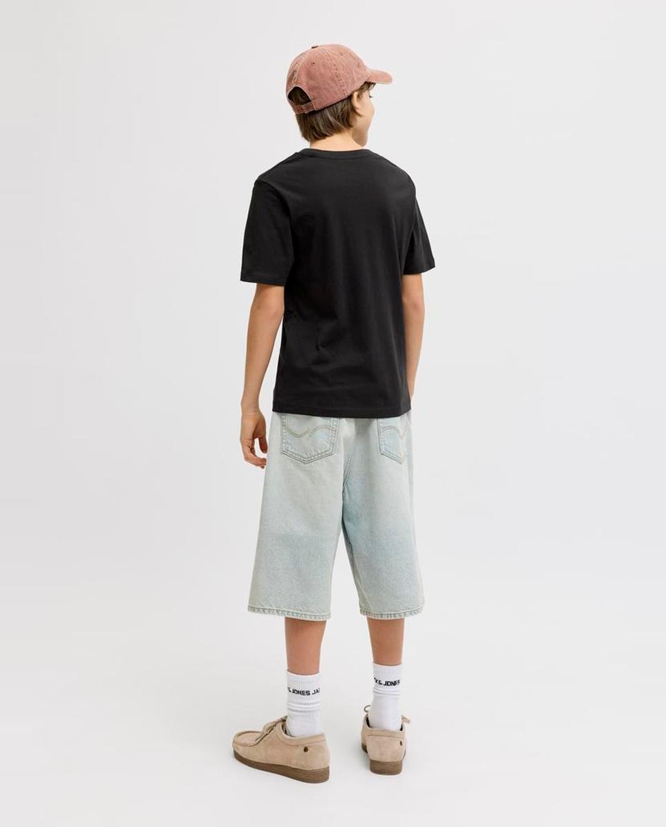 T-shirt de Manga Curta com Estampado Lateral Pequeno Jack & Jones Preto-2
