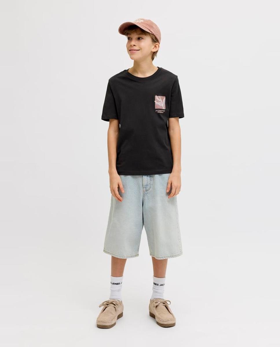 T-shirt de Manga Curta com Estampado Lateral Pequeno Jack & Jones Preto-6