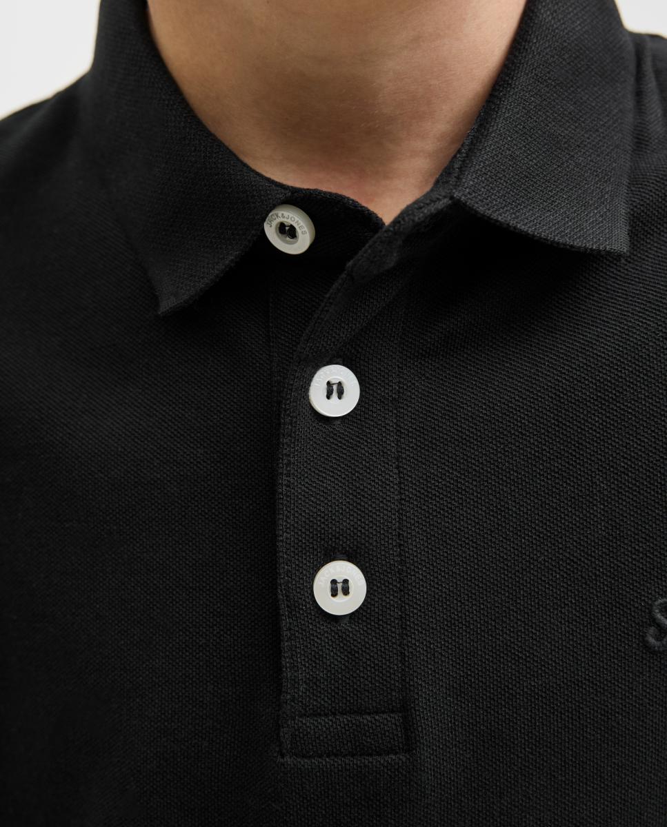 Polo de niño de piqué con manga corta - Jack & Jones - Negro Negro-4