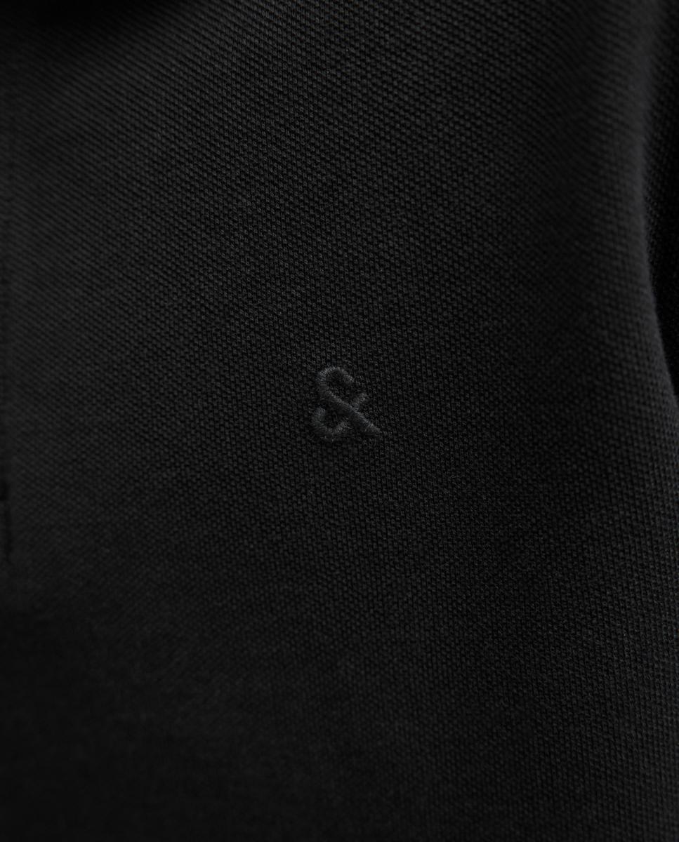 Polo de niño de piqué con manga corta - Jack & Jones - Negro Negro-5