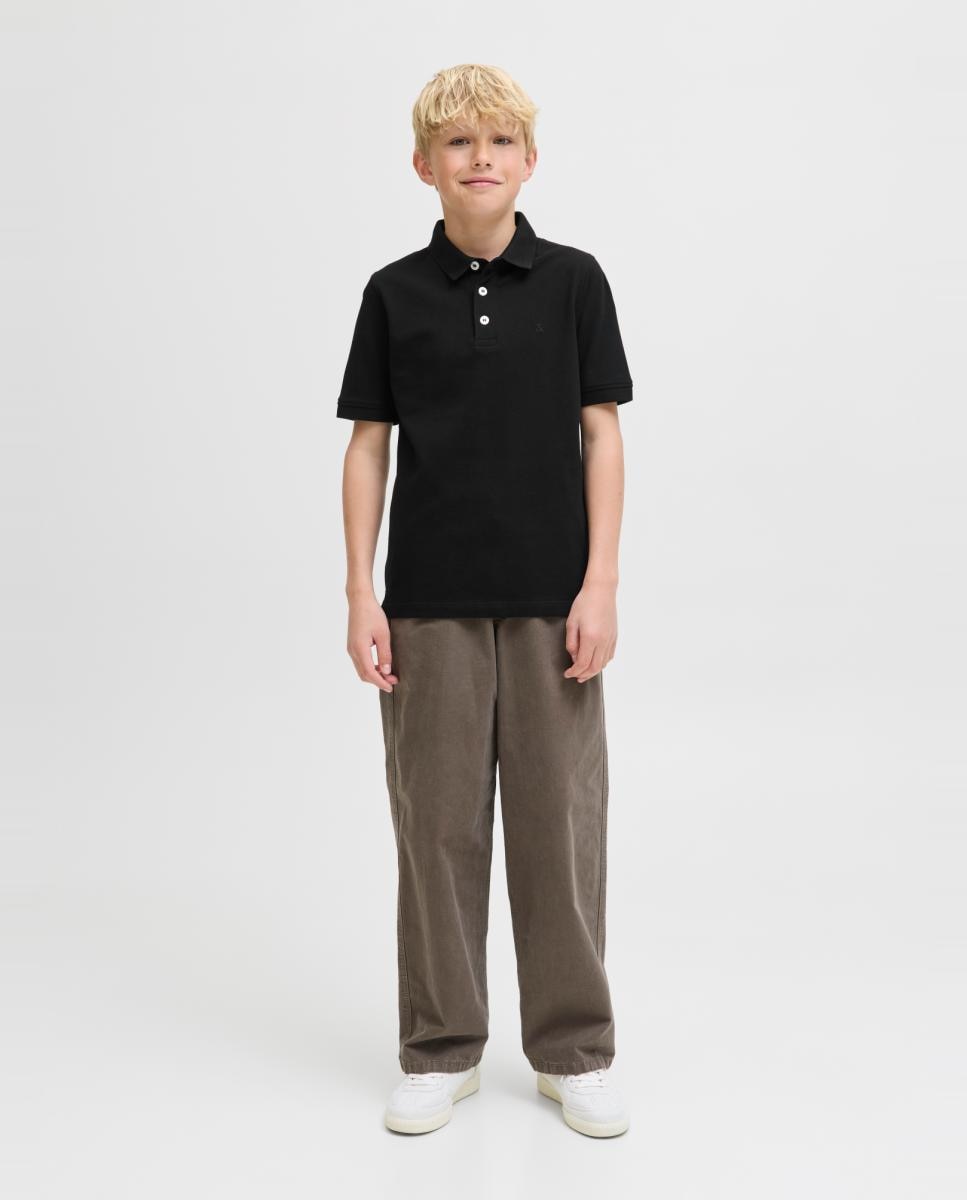 Polo de niño de piqué con manga corta - Jack & Jones - Negro Negro-6