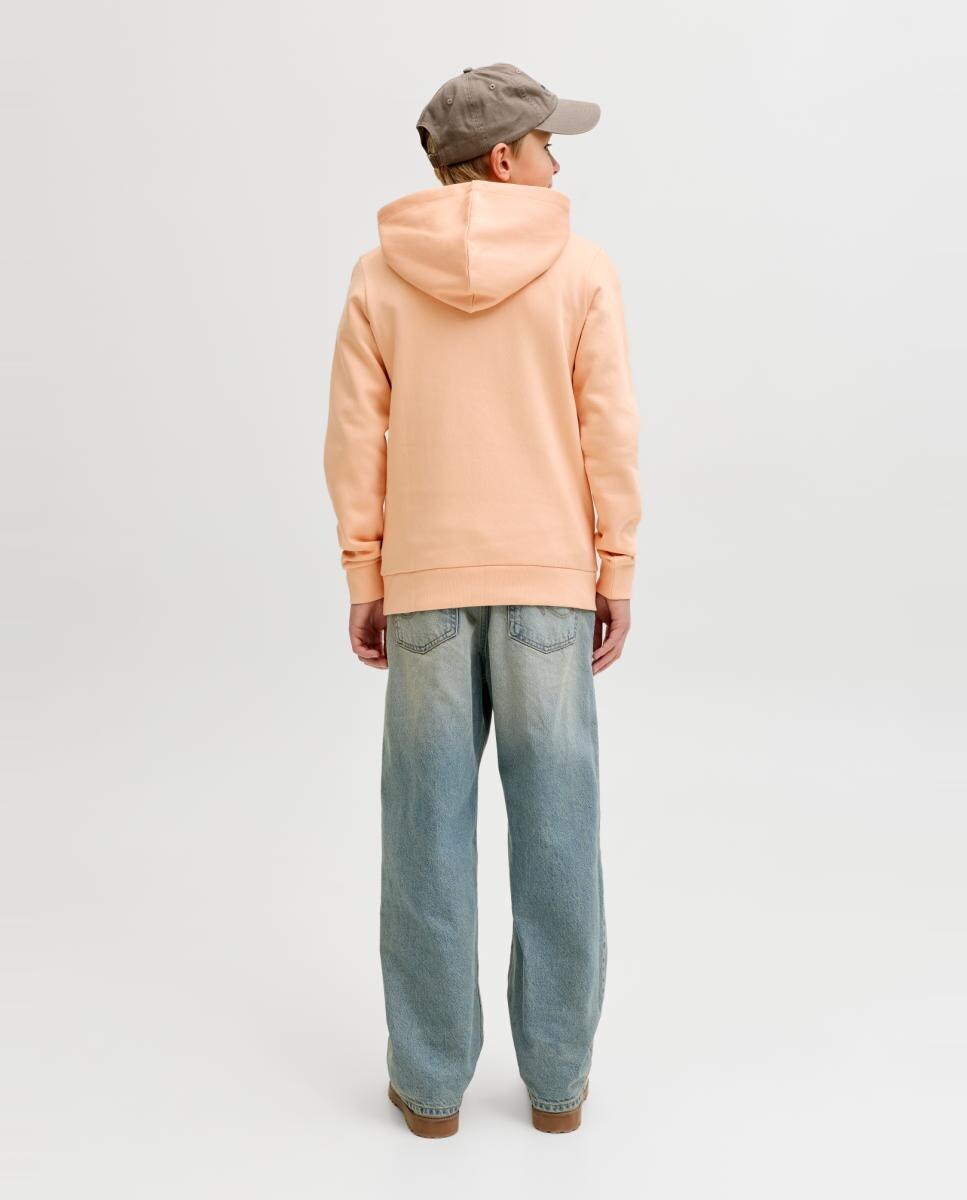 Sudadera de niño con capucha y print frontal - Jack & Jones - Gris Naranja-2