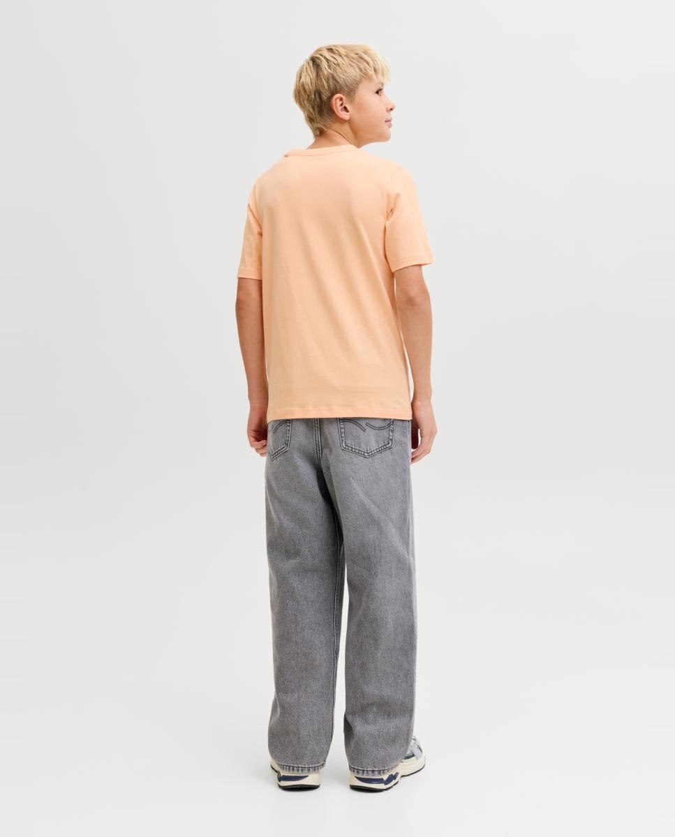 Camiseta de niño manga corta con print frontal - Jack & Jones - Naranja Naranja-2