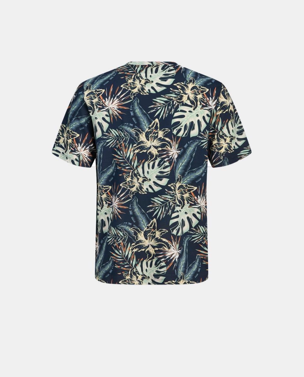 T-shirt de Manga Curta com Estampado Primaveril Jack & Jones Branco-2