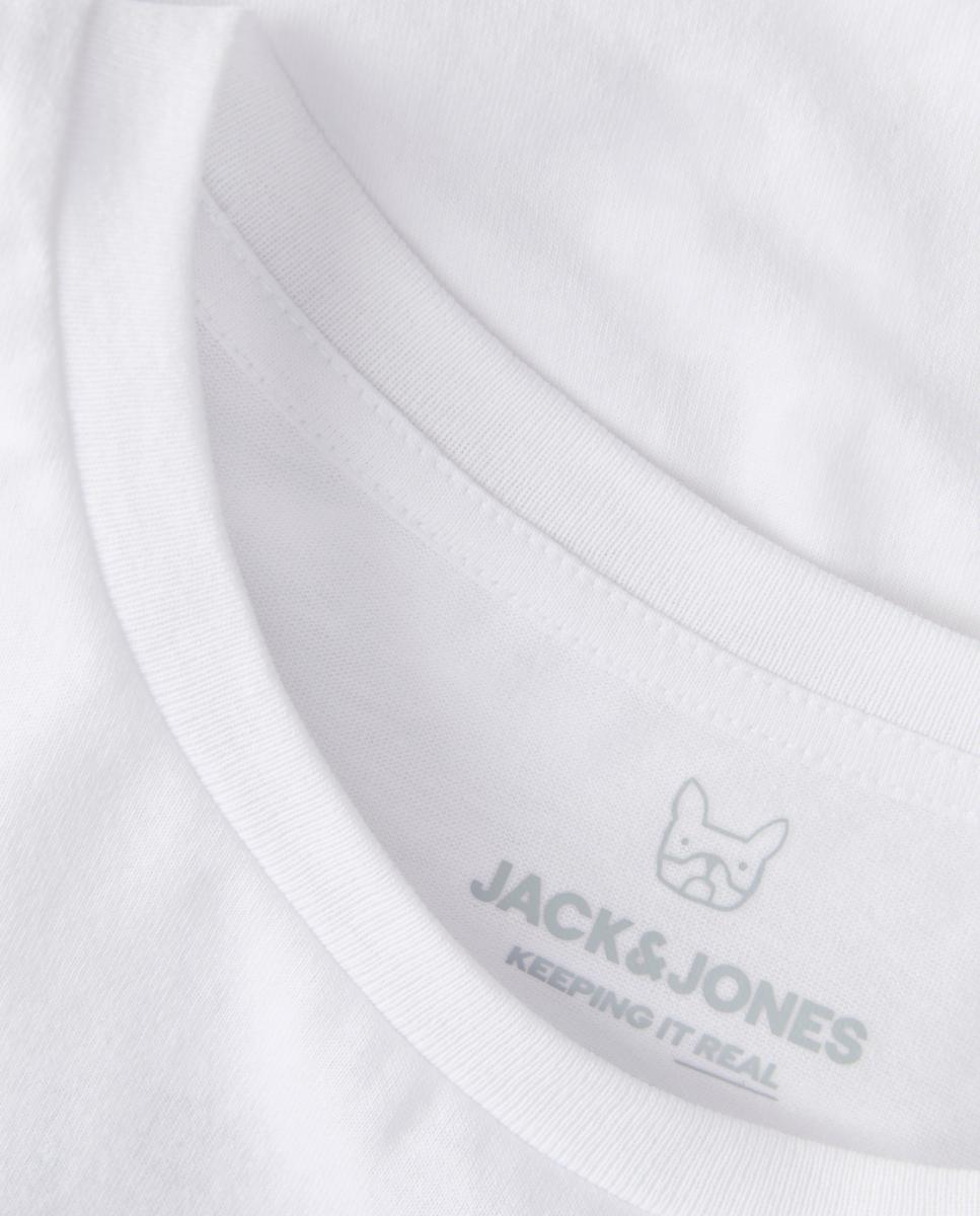 T-shirt de Manga Curta com Back Print Branco-4
