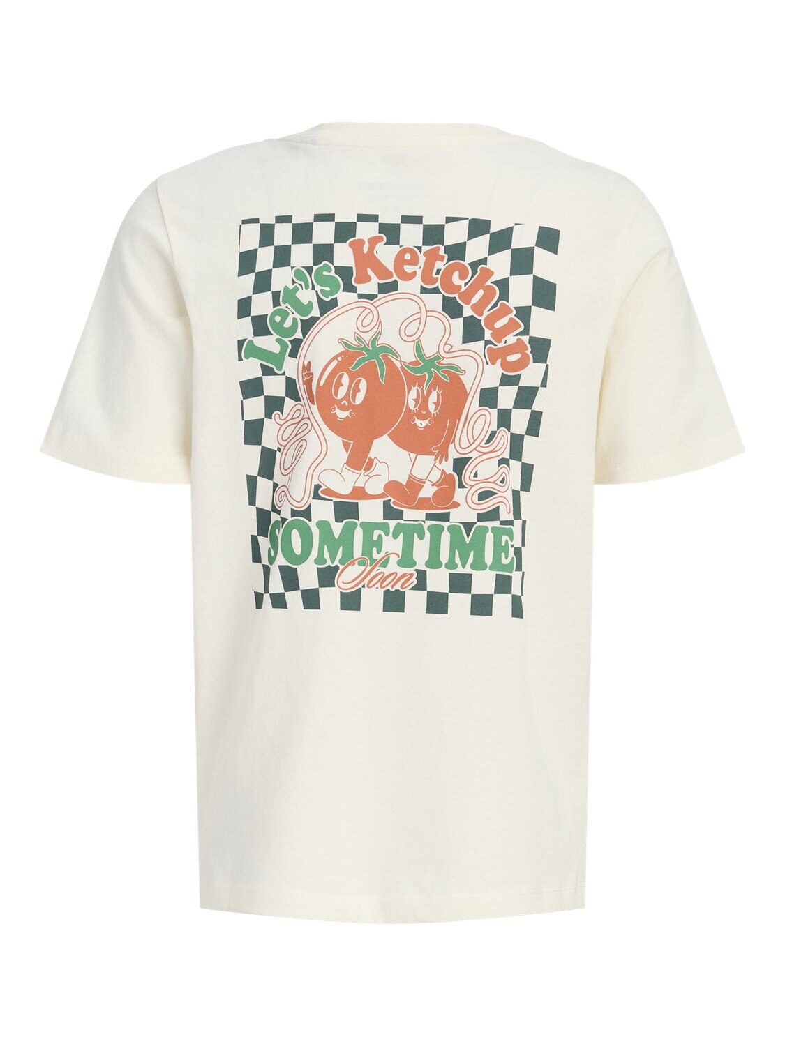 T-shirt de Manga Curta com Back Print Natural-2