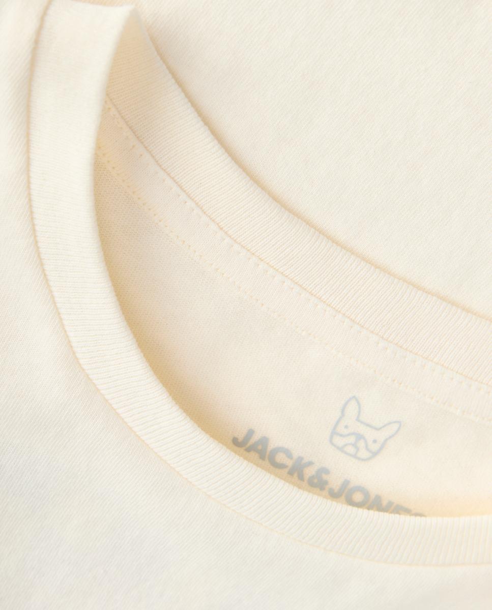 T-shirt de Manga Curta com Back Print Natural-4