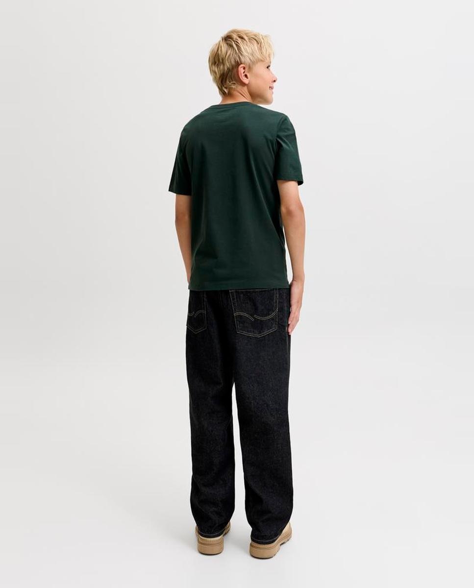Camiseta básica de niño en gris logo JJ - Jack & Jones - Verde oscuro Verde oscuro-3