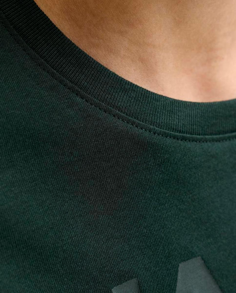 Camiseta básica de niño en gris logo JJ - Jack & Jones - Verde oscuro Verde oscuro-5