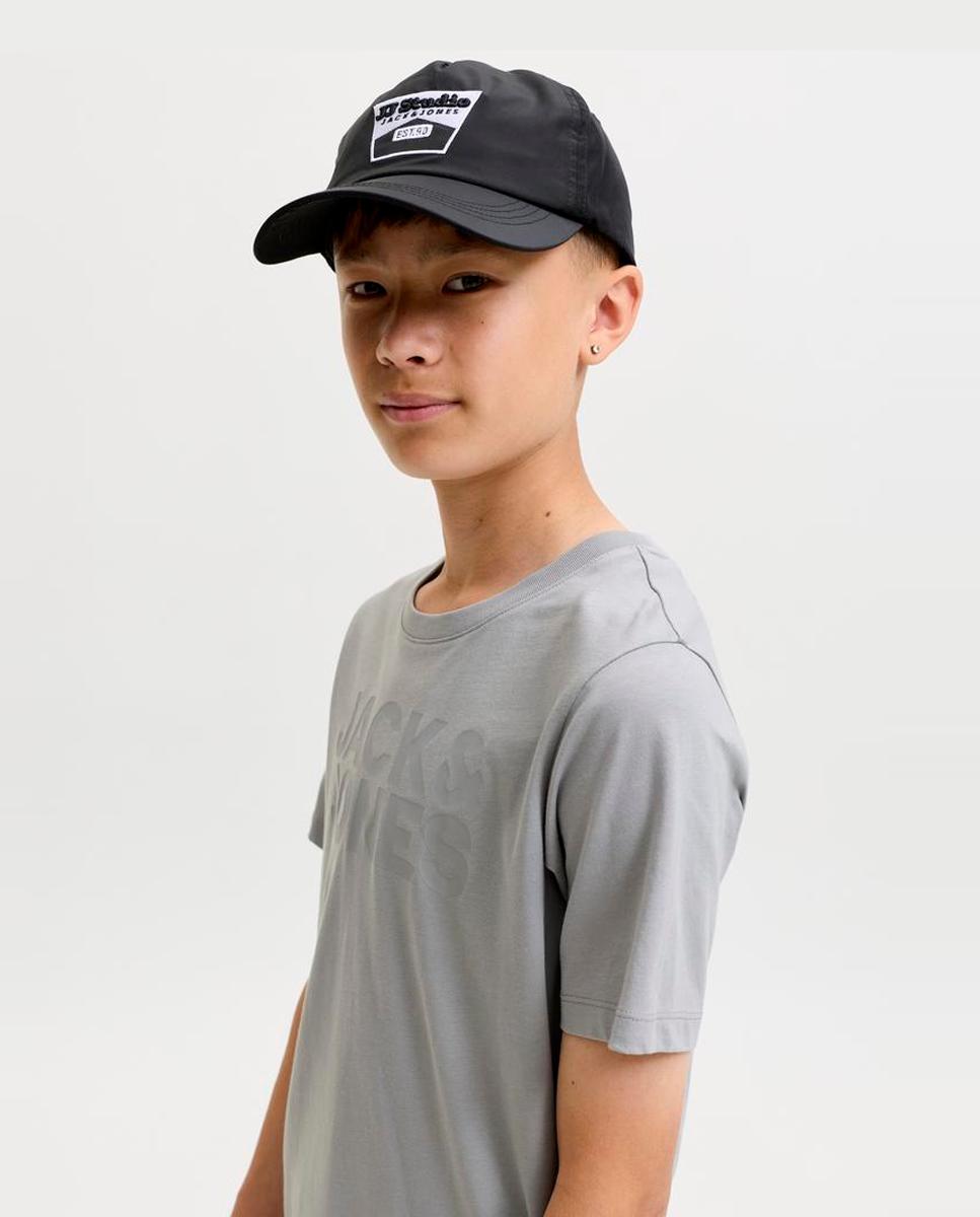 Camiseta básica de niño en gris logo JJ - Jack & Jones - Gris claro Gris claro-4