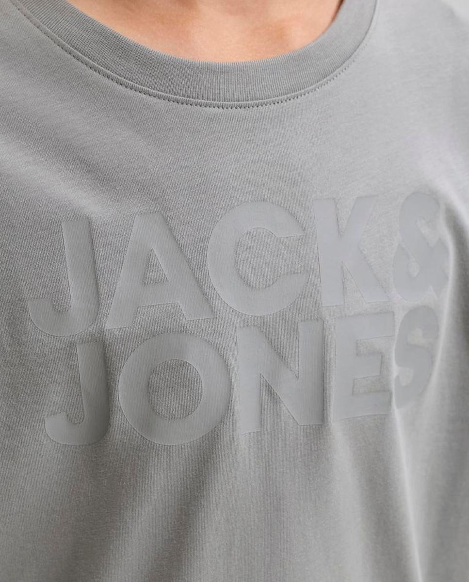 Camiseta básica de niño en gris logo JJ - Jack & Jones - Gris claro Gris claro-6