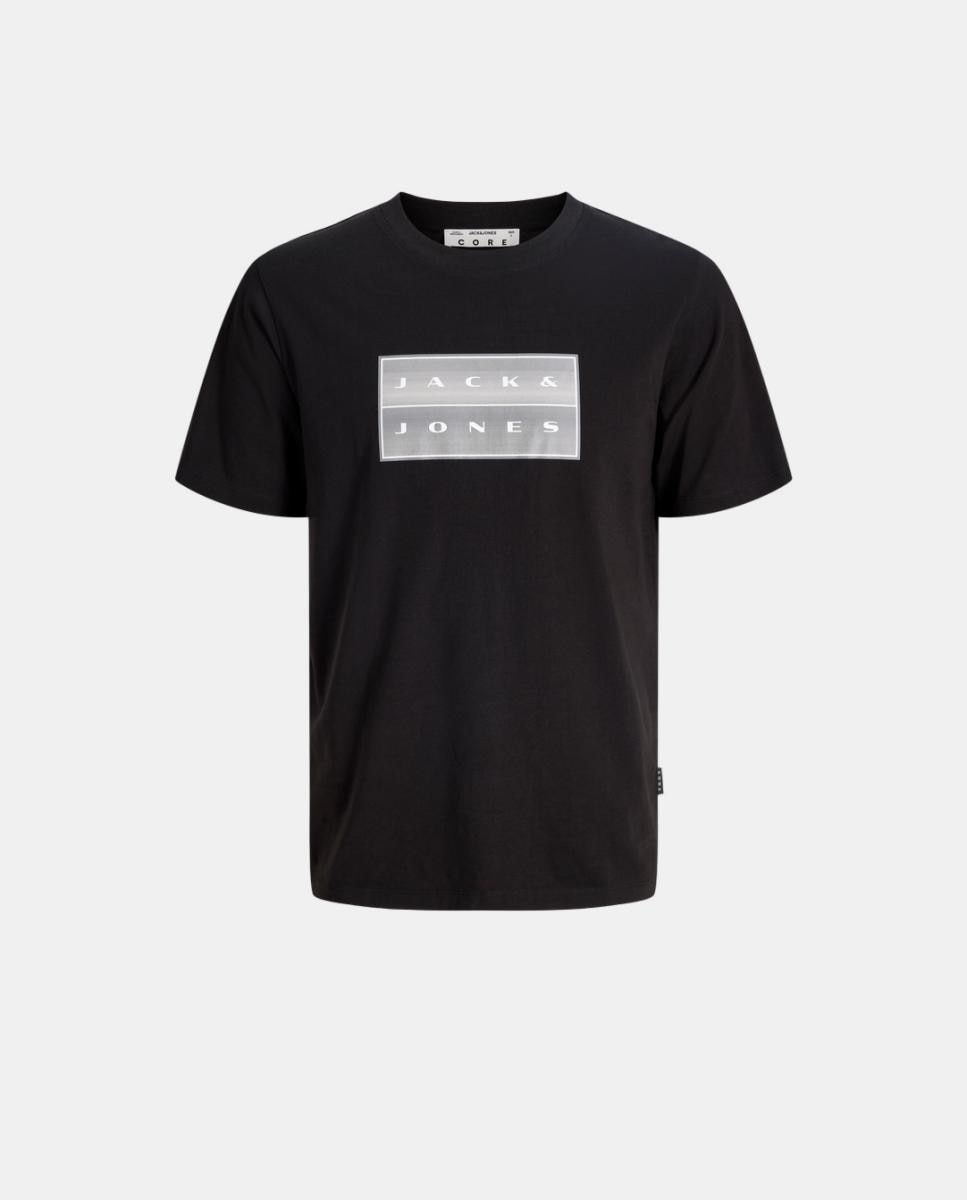 Camiseta de niño manga corta con print frontal - Jack & Jones - Negro Negro-7