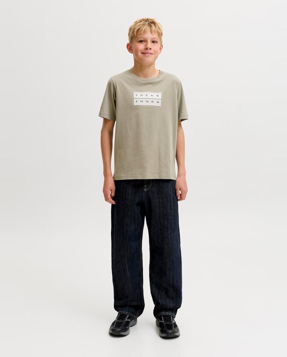 Camiseta de niño manga corta con print frontal - Jack & Jones - Verde claro Verde claro-2