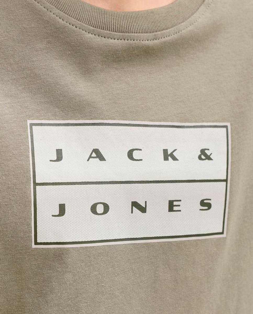 Camiseta de niño manga corta con print frontal - Jack & Jones - Verde claro Verde claro-5