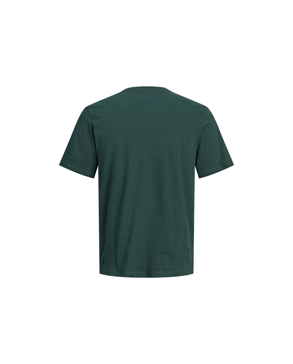 Camiseta de niño manga corta con print frontal - Jack & Jones - Verde oscuro Verde oscuro-5