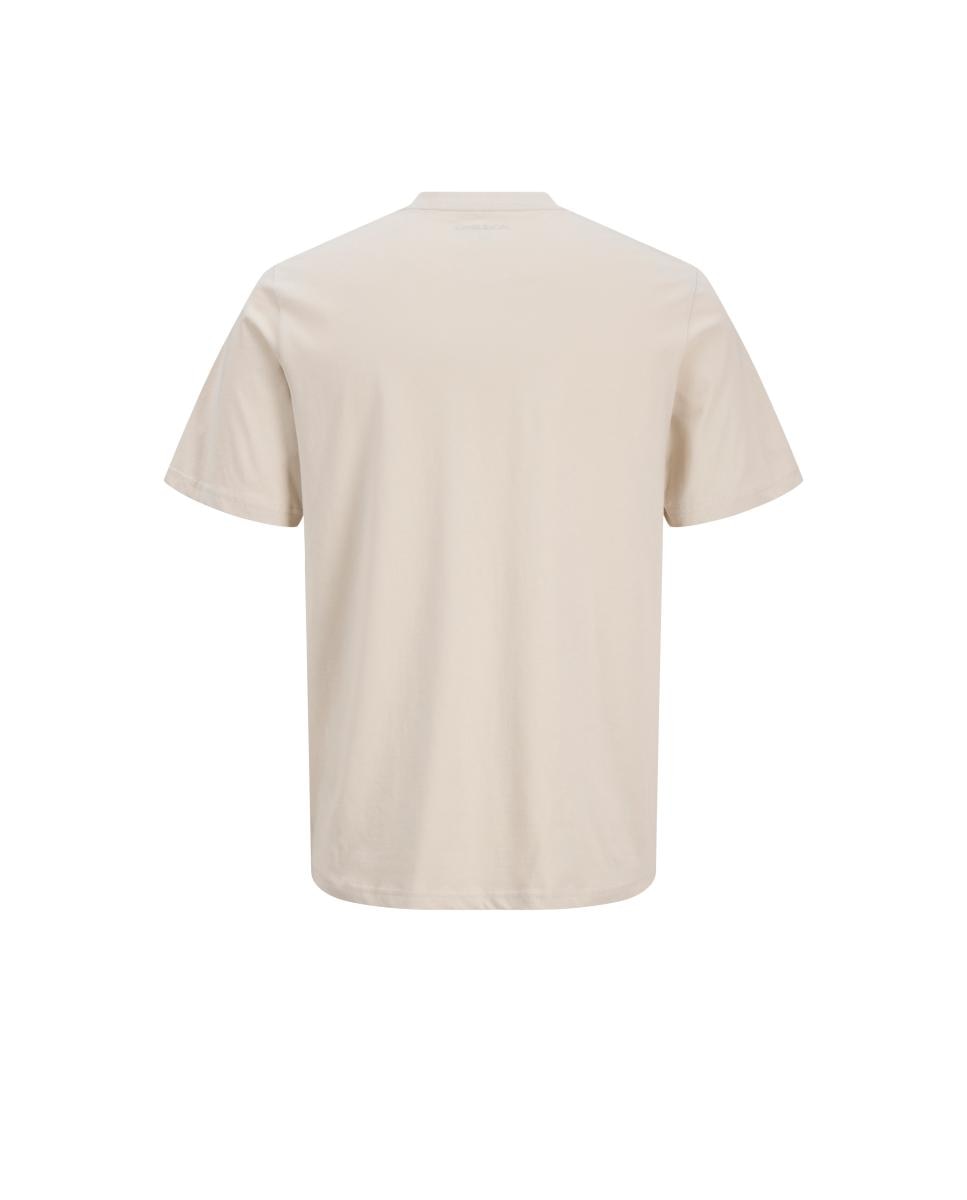 T-shirt de Manga Curta com Estampado à Frente Natural-2