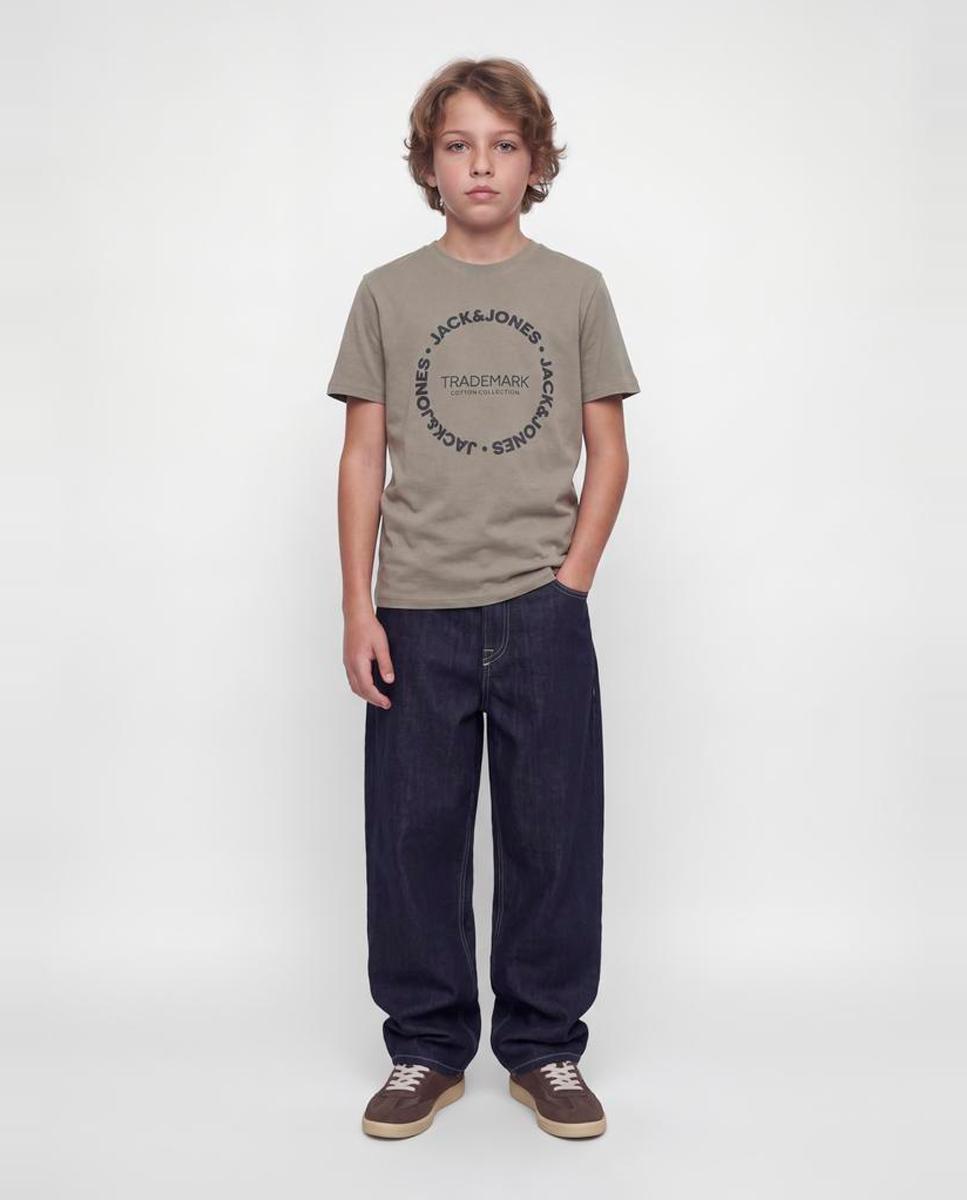 Camiseta de niño manga corta con print frontal - Jack & Jones - Verde claro Verde claro-4