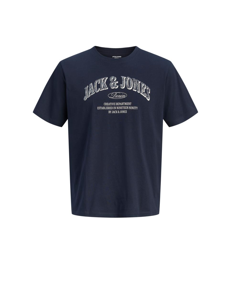 Camiseta de niño manga corta con print frontal - Jack & Jones - Azul marino Azul marino-7