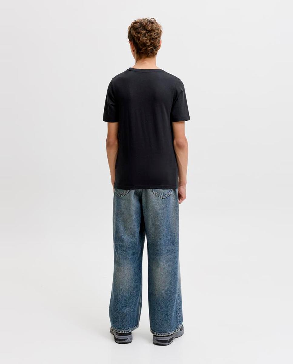 Camiseta manga corta de niño con print frontal - Jack & Jones - Negro Negro-3