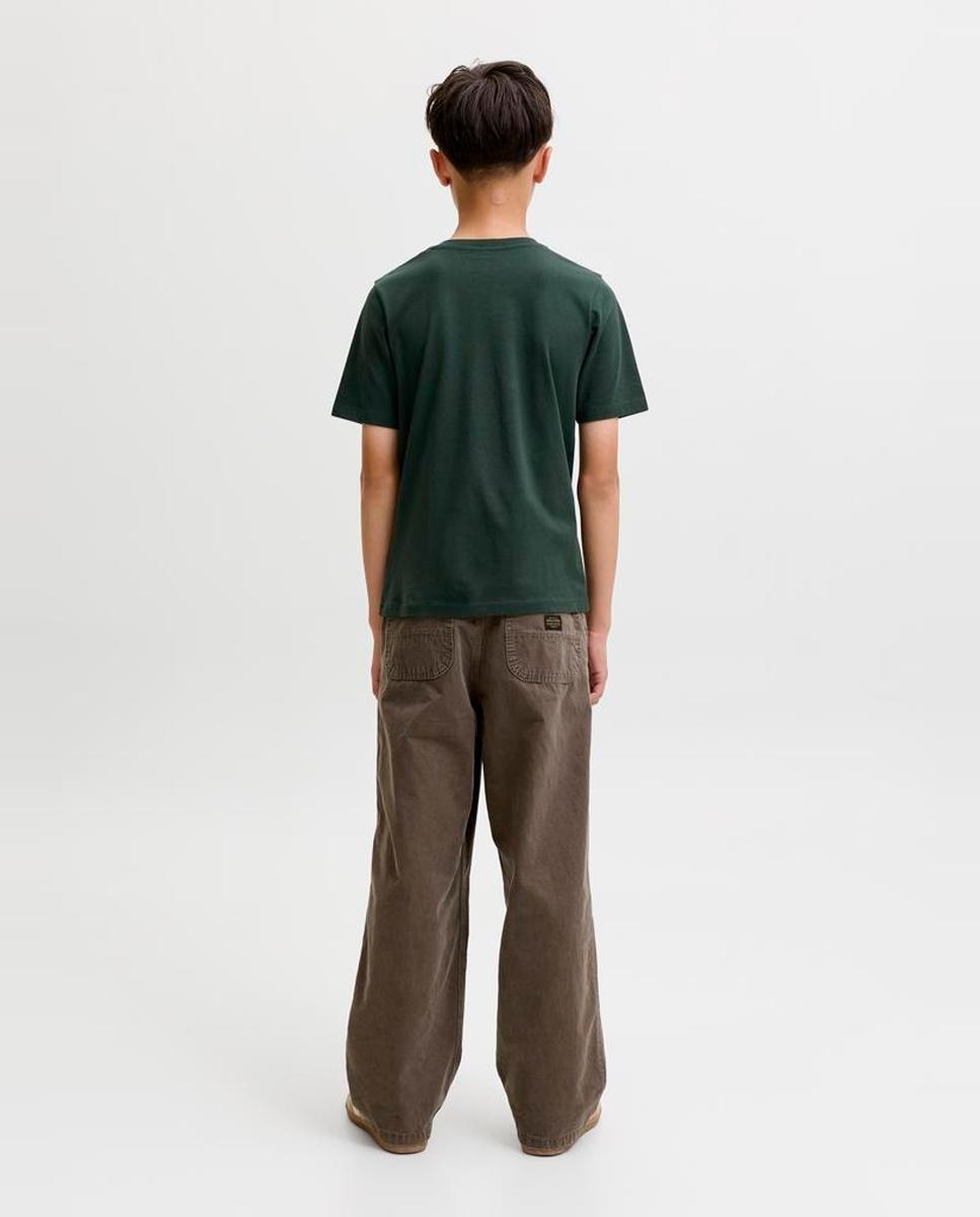 Camiseta manga corta de niño con print frontal - Jack & Jones - Verde oscuro Verde oscuro-3