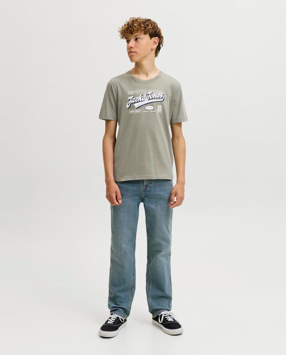 Camiseta manga corta de niño con print frontal - Jack & Jones - Verde claro Verde claro-2