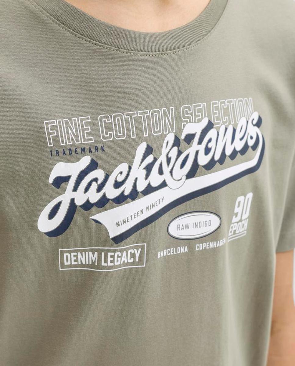 Camiseta manga corta de niño con print frontal - Jack & Jones - Verde claro Verde claro-6