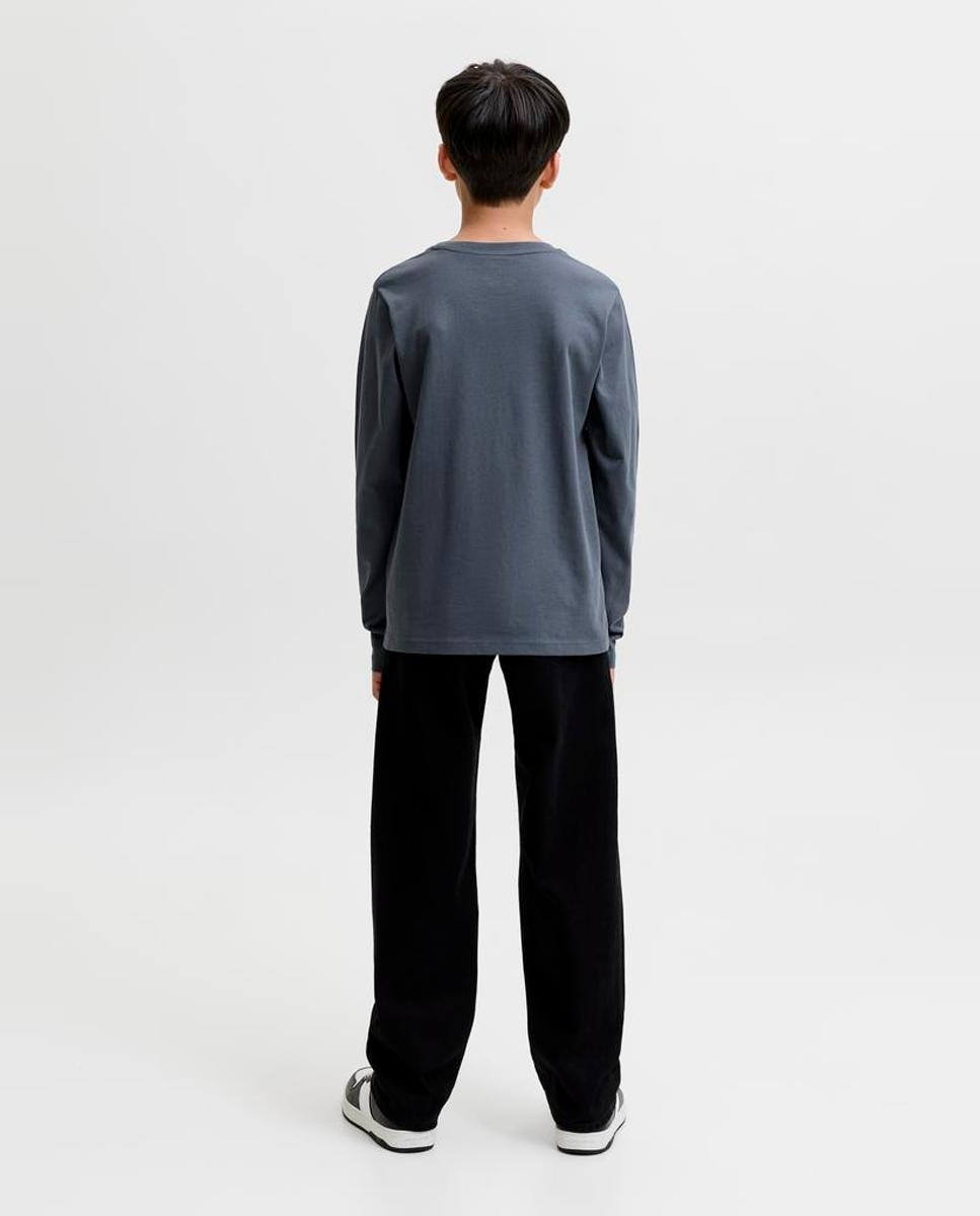 Camiseta manga larga de niño con print frontal - Jack & Jones - Azul Azul-3