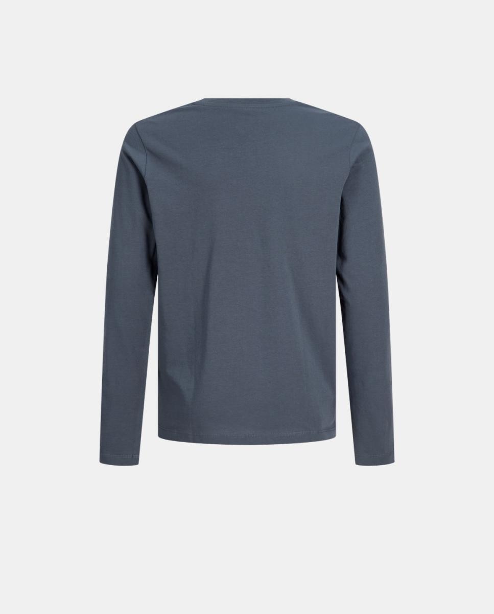 Camiseta manga larga de niño con print frontal - Jack & Jones - Azul Azul-8