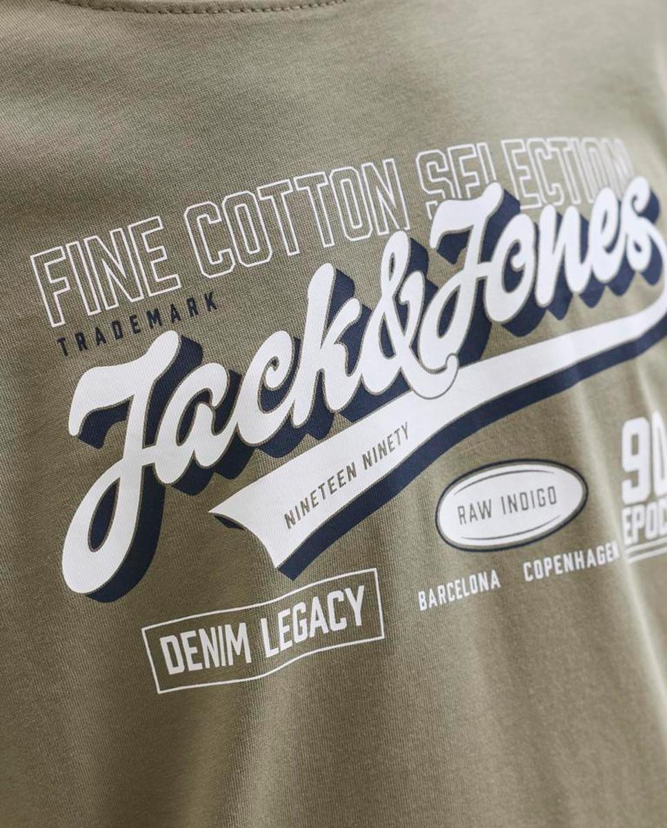 Camisola de Manga Comprida com Estampado à Frente Jack & Jones Verde-claro-6