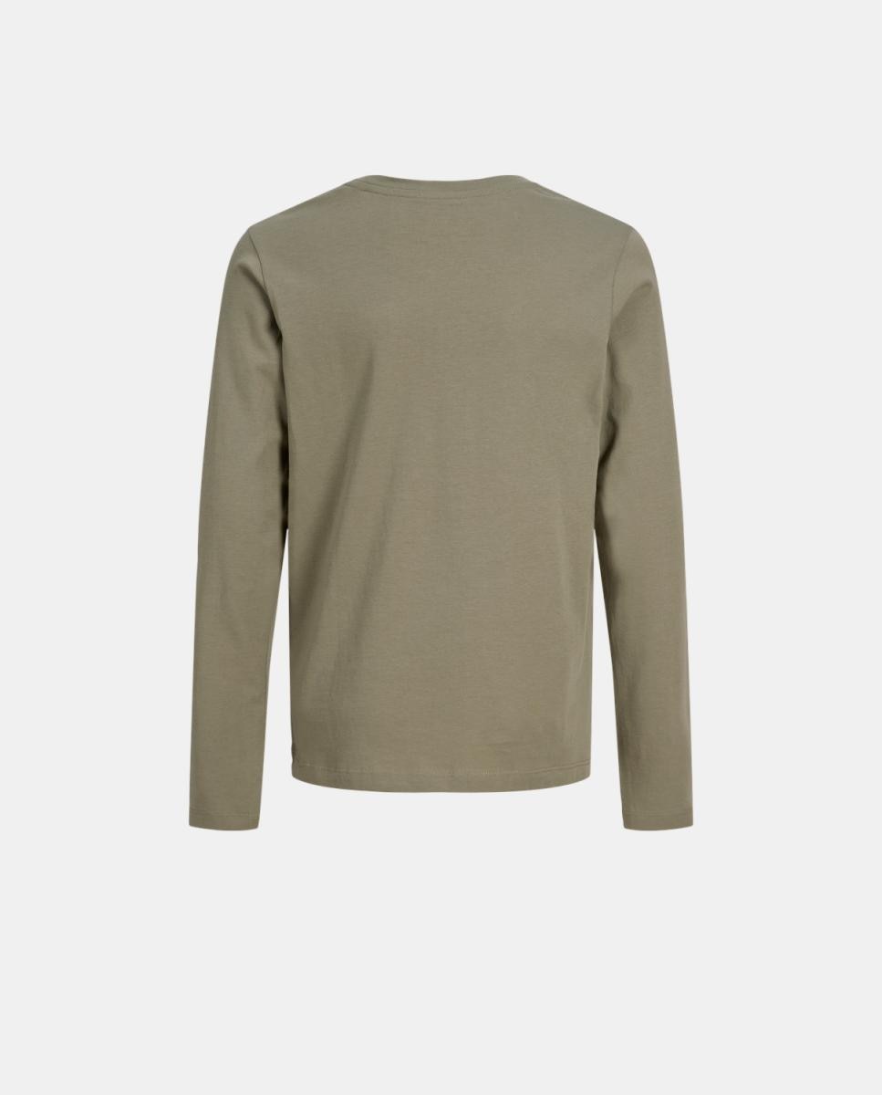 Camisola de Manga Comprida com Estampado à Frente Jack & Jones Verde-claro-8