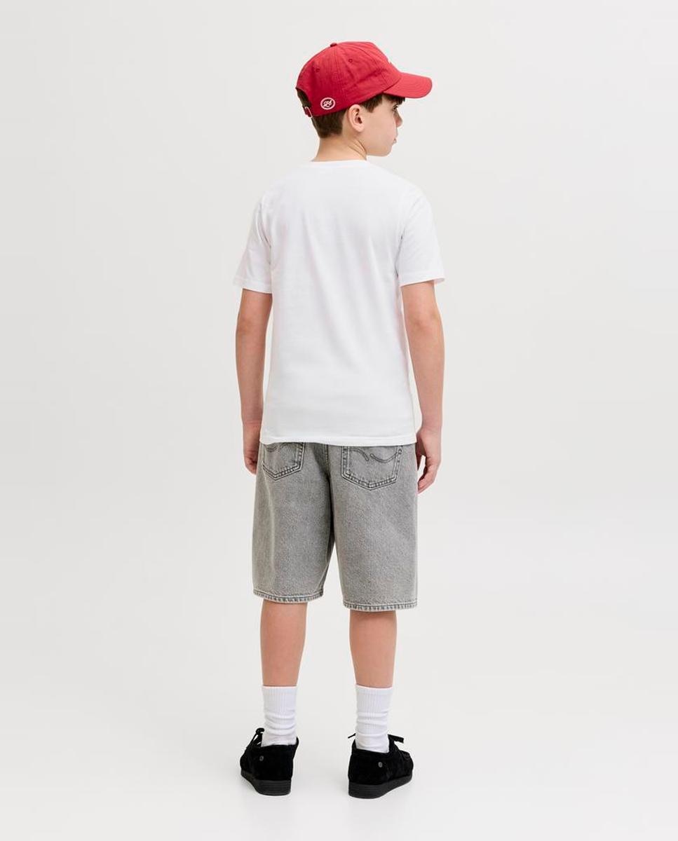 Camiseta de niño manga corta con print frontal - Jack & Jones - Blanco Blanco-2