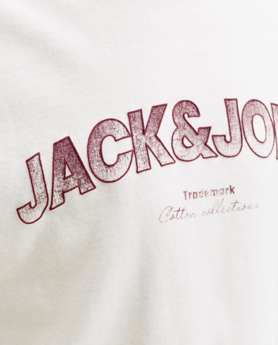 Camiseta de niño manga corta con print frontal - Jack & Jones - Blanco Blanco-4
