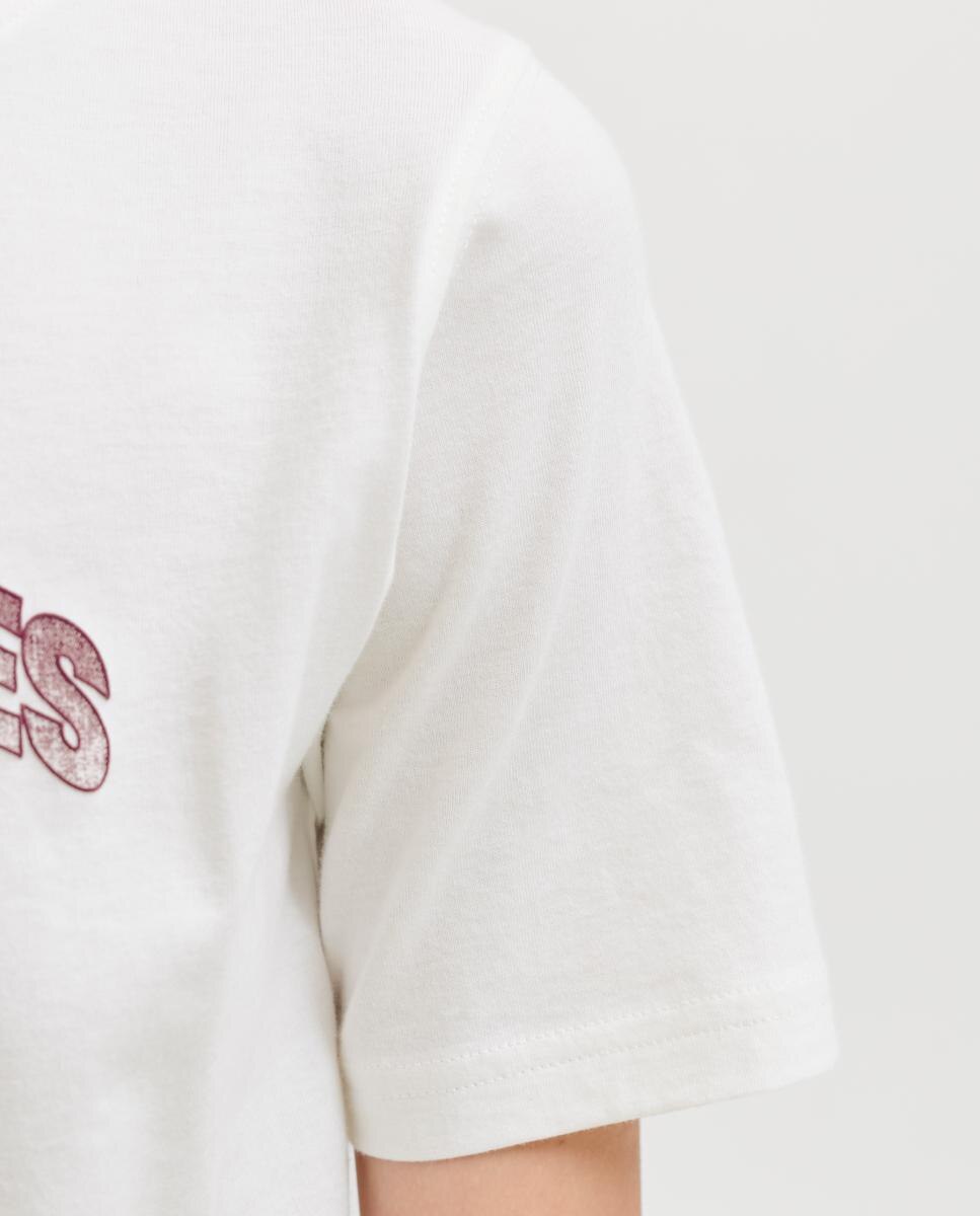 Camiseta de niño manga corta con print frontal - Jack & Jones - Blanco Blanco-5