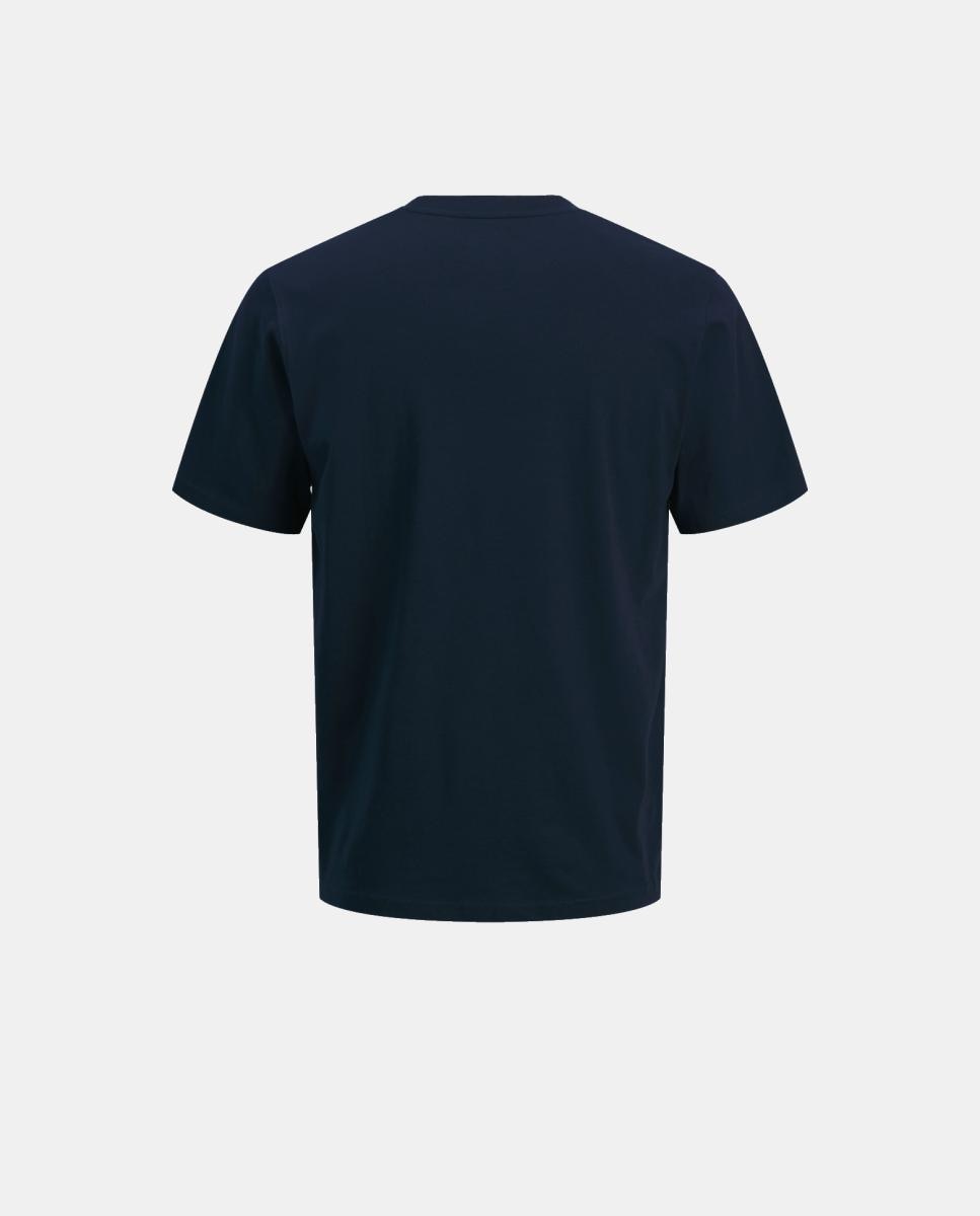Camiseta de niño manga corta con print frontal - Jack & Jones - Azul marino Azul marino-4