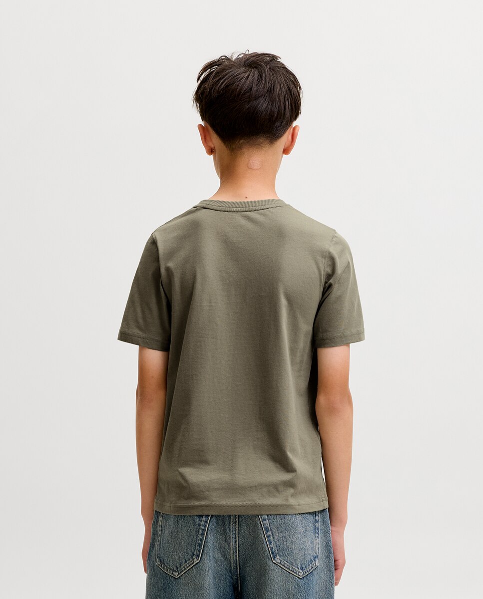 Camiseta de niño manga corta con print frontal - Jack & Jones - Verde claro Verde claro-2