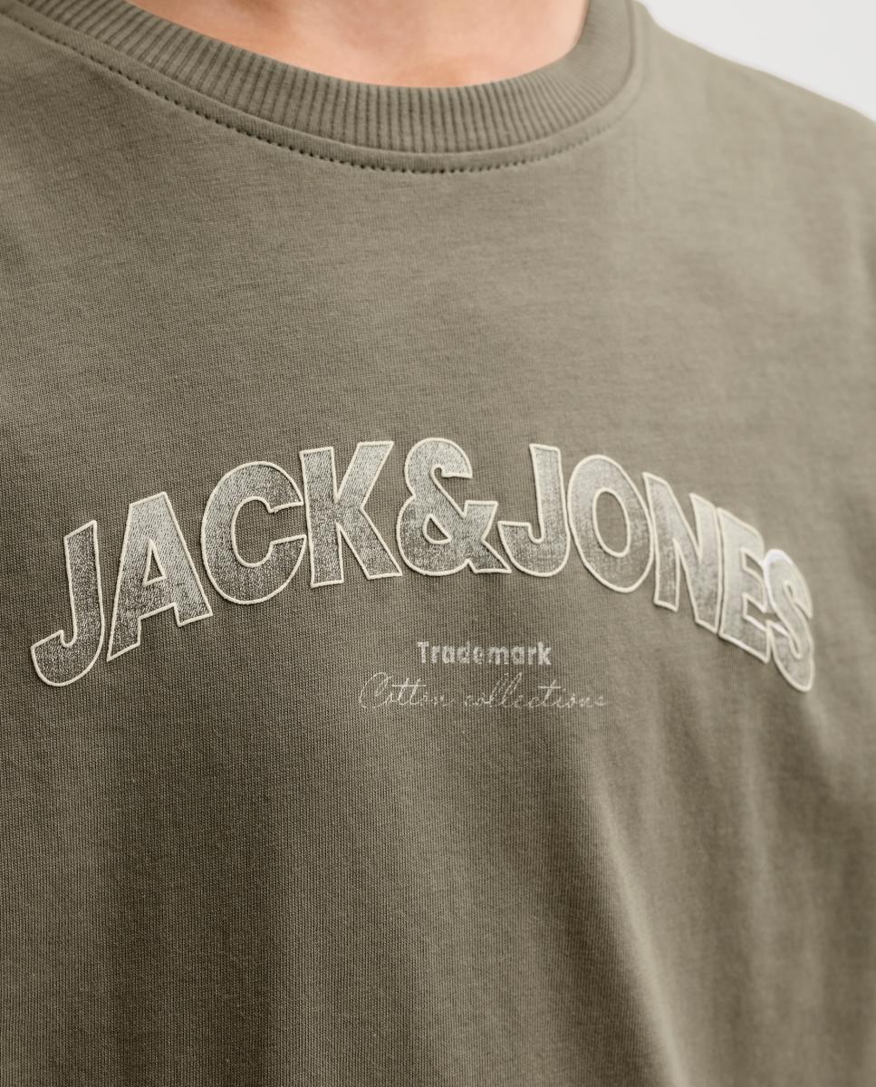 Camiseta de niño manga corta con print frontal - Jack & Jones - Verde claro Verde claro-4
