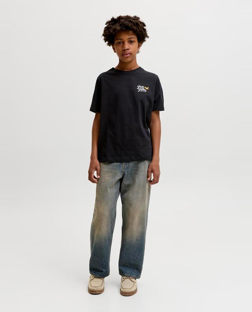 Camiseta de niño manga corta con print frontal - Jack & Jones - Negro Negro-2