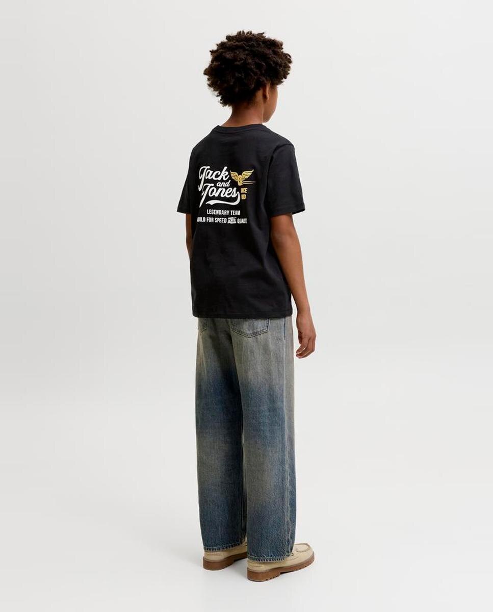 Camiseta de niño manga corta con print frontal - Jack & Jones - Negro Negro-3