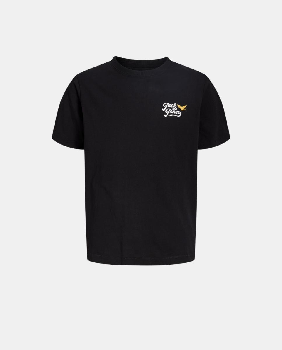 Camiseta de niño manga corta con print frontal - Jack & Jones - Negro Negro-7