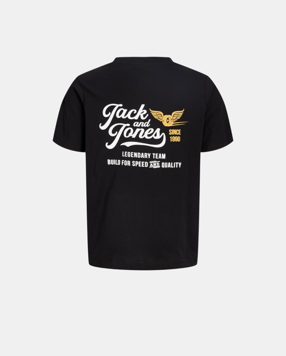 Camiseta de niño manga corta con print frontal - Jack & Jones - Negro Negro-8